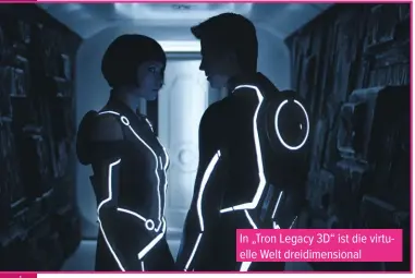  ??  ?? In „Tron Legacy 3D“ist die virtuelle Welt dreidimens­ional