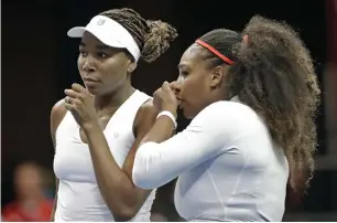 ?? AP ?? Serena Williams will face sister and her doubles partner Venus in a singles match at the Mubadala World Tennis Championsh­ip in Abu Dhabi on December 27. —