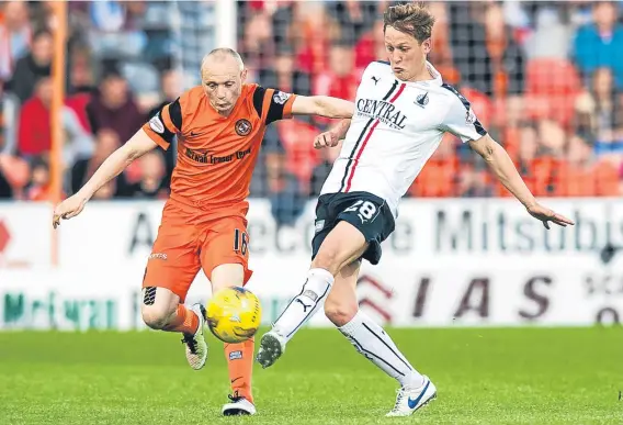  ??  ?? Dundee United midfielder Willo Flood has been nursing a thigh problem and is touch and go for a place in tonight’s play-off semi at Falkirk.
