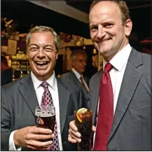  ??  ?? Warring parties: Nigel Farage with Douglas Carswell