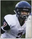  ?? Arkansas Democrat-Gazette file photo ?? Junior Hayden Brent returns at running back and defensive back for the Baptist Prep Eagles.