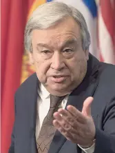  ??  ?? United Nations Secretary General Antonio Guterres.