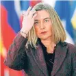  ?? FOTO: REUTERS ?? Die Außenbeauf­tragte der EU, Federica Mogherini.