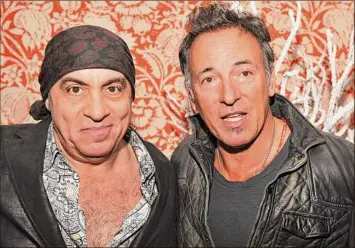  ?? Richard Corkery / New York Daily News ?? Bruce Springstee­n & the E Street Band have postponed Tuesday’s concert at MVP Arena in Albany. Here Springstee­n, right, is shown with Steve Van Zandt.