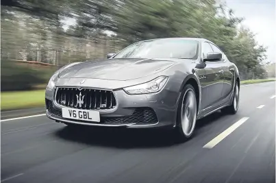  ?? Picture: James Lipman. ?? The Maserati Ghibli will help you cut a dash down at the golf club.