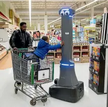  ?? AP ?? Marty, the robot that will be deployed at the chain of Giant grocery stores in the United States.
