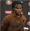  ?? TONY AVELAR — THE ASSOCIATED PRESS ?? Undrafted San Francisco 49ers cornerback Charvarius Ward made the All-Pro second team this year.