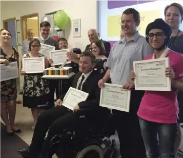  ??  ?? Ace@Optalis graduates with their certificat­es