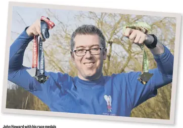  ??  ?? John Howard with his race medals