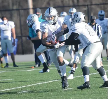  ?? Photo by Ernest A. Brown ?? The Shea football team finds itself in a Division I subdivisio­n with three familiar foes. The Raiders are matched up with Burrillvil­le, Cumberland and East Providence this season. Two of the four teams will advance to the D-I playoffs.