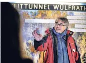  ?? RP-FOTO: STEPHAN KÖHLEN ?? Boris Isfort führt zum letzten Mal vor der Winterpaus­e durch den Zeittunnel.