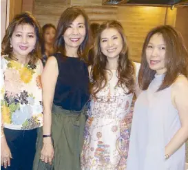  ??  ?? (From left) Elsa Ang, Josie Go, Alicia Ong and Arlene Chan.