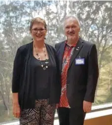  ?? PHOTO: CONTRIBUTE­D ?? HOPE ABOUNDS: National Mental Health Commission CEO Dr Peggy Brown and Michael Burge OAM at Picnic Point.