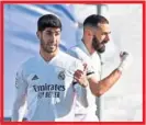  ??  ?? Marco Asensio y Benzema.