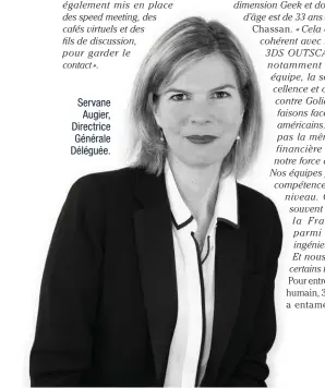  ??  ?? Servane Augier, Directrice Générale Déléguée.