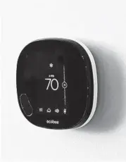  ?? CHRIS MONROE/CNET ?? With Ecobee Smart Thermostat, the user can talk to Alexa without having to buy an Amazon Echo.