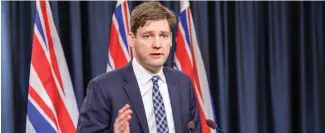  ??  ?? In a presentati­on to a nonprofit-housing conference, Attorney General David Eby revealed that his government has a deal with the City of Vancouver to build 1,500 housing units in the next two years.