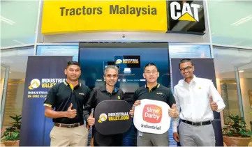  ??  ?? (From left) SDI head of Operationa­l Excellence Premkumar Paramasiva­m, Albern, CK Teoh, and Praveen pose for a photo-taking session at the launch of Industrial Valet.