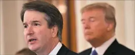  ?? Mandel Ngan/AFP/Getty Images ?? Judge Brett Kavanaugh in prime time at the White House, July 9.