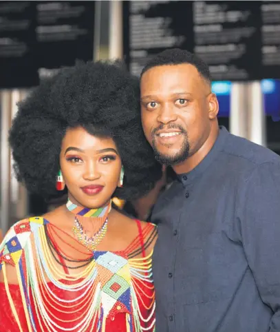  ??  ?? MIDAS TOUCH. The Lockdown star Nelisiwe Sibiya and producer and director Mandla Ngcongwane.