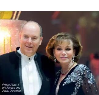  ??  ?? Prince Albert II of Monaco and Jacky Deromedi