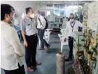  ?? PHOTO FROM NMP ?? JICA officials inspect and assess on Nov. 8, 2022 the equipment donated to NMP for the rehabilita­tion of Tacloban after Super Typhoon ‘Yolanda’ destroyed the whole area.