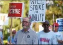  ?? PETE BANNAN — DIGITAL FIRST MEDIA ?? The West Chester faculty union has gone out on its first-ever strike Wednesday following 15 months of failed negotiatio­ns between their union and the state system.