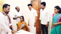  ?? ?? Chief Minister MK Stalin inaugurati­ng the Urban Health centre at Vijayaraga­va Road in Teynampet on Tuesday