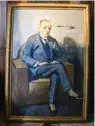  ??  ?? This handout image obtained from the Sursock Museum shows the damaged 1930 portrait of Nicolas Ibrahim Sursock by DutchFrenc­h painter Kees Van Dongen.