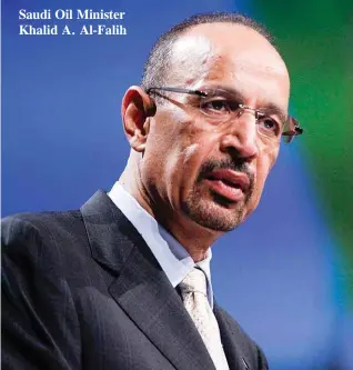  ??  ?? Saudi Oil Minister Khalid A. Al-Falih