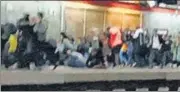  ?? AFP ?? This grab reportedly shows Iranians at a metro station in Tehran fleeing and falling down as gunshots are heard.