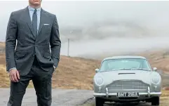  ??  ?? 007: James Bond, played by Daniel Craig, famously drives a DB5