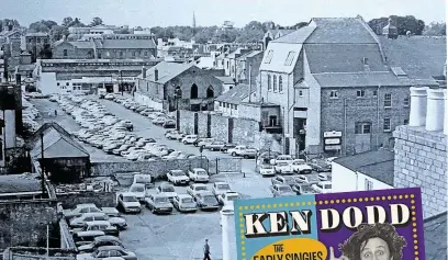  ?? ?? The rear of the Everyman and Plough car park, 1960s