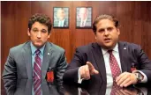  ??  ?? Miles Teller och Jonah Hill i huvudrolle­rna.