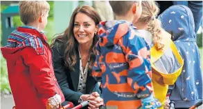  ?? ?? The Princess of Wales chats with children at Edzell Nursery in Edinburgh last year