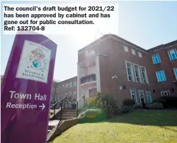  ??  ?? The council's draft budget for 2021/22 has been approved by cabinet and has gone out for public consultati­on.
Ref: 132704-8