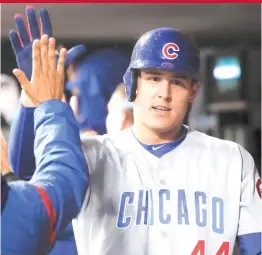  ?? | AP ?? Rizzo has been hit by a pitch an average of once every 40 plate appearance­s.
