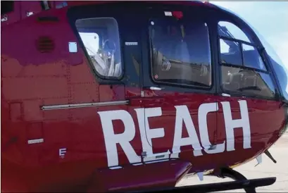  ?? IMPERIAL VALLEY PRESS FILE PHOTO ?? A REACH helicopter prepares to take off from a local landing strip in the Valley.