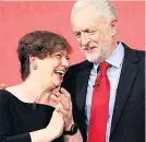  ??  ?? AGREEMENT Emily Thornberry and Jeremy Corbyn in Essex, yesterday