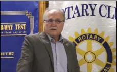  ?? Staff photo/Corey Maxwell ?? Retired Sheriff Al Solomon spoke to New Bremen New Knoxville Rotarians on Tuesday morning, reviewing his 16 years in office.