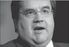  ?? ADRIAN WYLD/ THE CANADIAN PRESS ?? Liberal MP Denis Coderre addressed reporters on Parliament Hill Wednesday: “Right now I’m MP for Bourassa.”