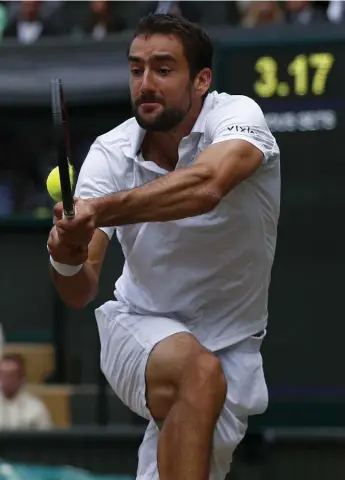  ?? NIC BOTHMA/AFP/GETTY IMAGES ?? Pundits had six-foot-six Marin Cilic pegged as a potential finalist when the Wimbledon fortnight began.