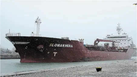  ?? DAVE JOHNSON TORSTAR FILE PHOTO ?? St. Lawrence Seaway Management Corp.’s 2019 shipping season saw 38 million tonnes of cargo moved, down three million tonnes from 2018, despite the season being extended.