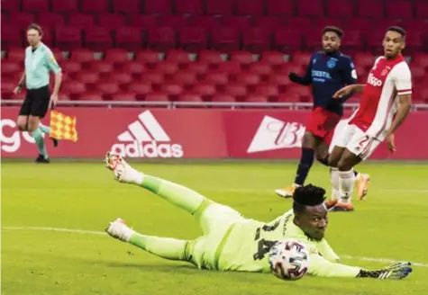  ?? ISOPIX
FOTO ?? De schorsing van André Onana leidde tot de oproep om meer inspraak te krijgen in de dopingrege­ls. De doelman mag op dit moment zelfs niet meetrainen bij Ajax nadat in oktober bij hem sporen aangetroff­en werden van het verboden middel furosemide.