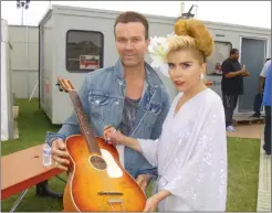  ??  ?? Dylan Brittain with one of his famous clients, singer Paloma Faith