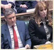  ?? ?? IN COMMONS Rayner beside Keir Starmer yesterday