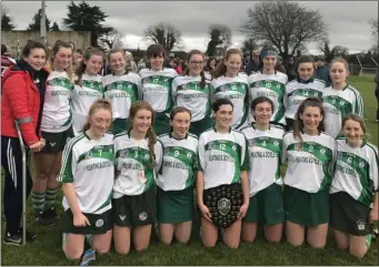  ??  ?? The Cloughbawn team who won the Minor Roinn 2A 12-a-side camogie crown last weekend.