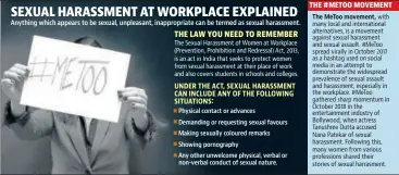  ??  ?? What initiative­s can colleges take to spread awareness about sexual harassment?