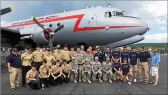  ?? PHOTO COURTESY OF DANIEL BOONE SCHOOL DISTRICT ?? The 39 cadets escorted veterans throughout the World War II Air Show weekend in Reading on June 2.