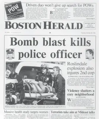  ?? BOSTON HERALD FILE ?? HORROR IN THE HUB: How the Herald covered the bombing in 1991.